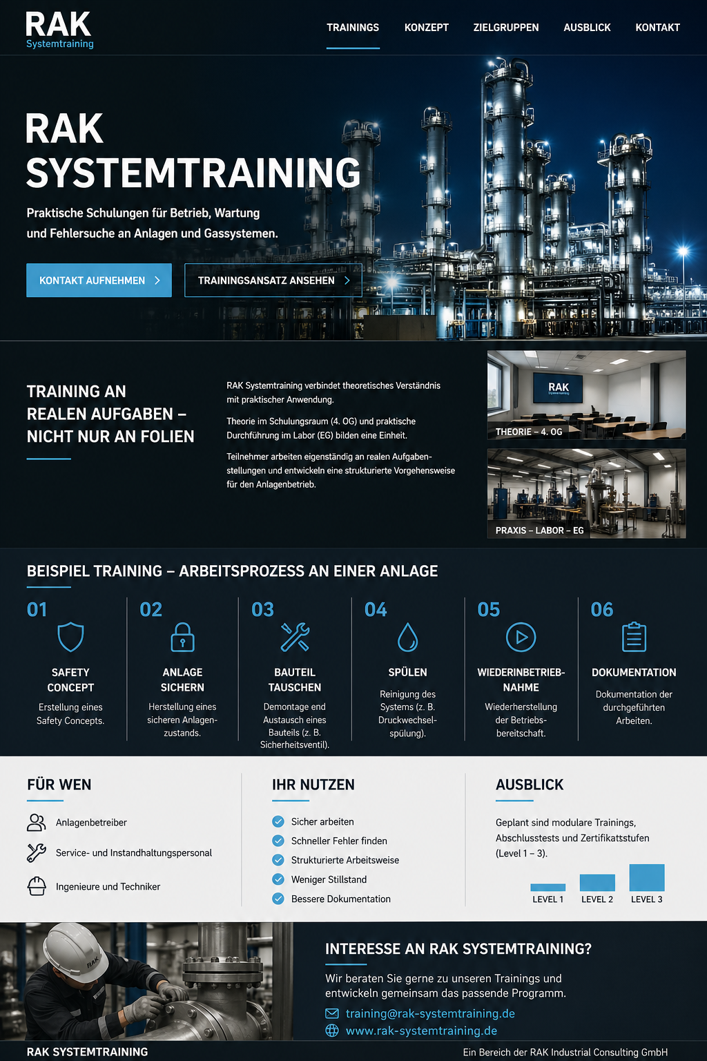 RAK Systemtraining Webseite